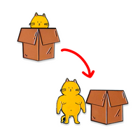 Box Cat Pin